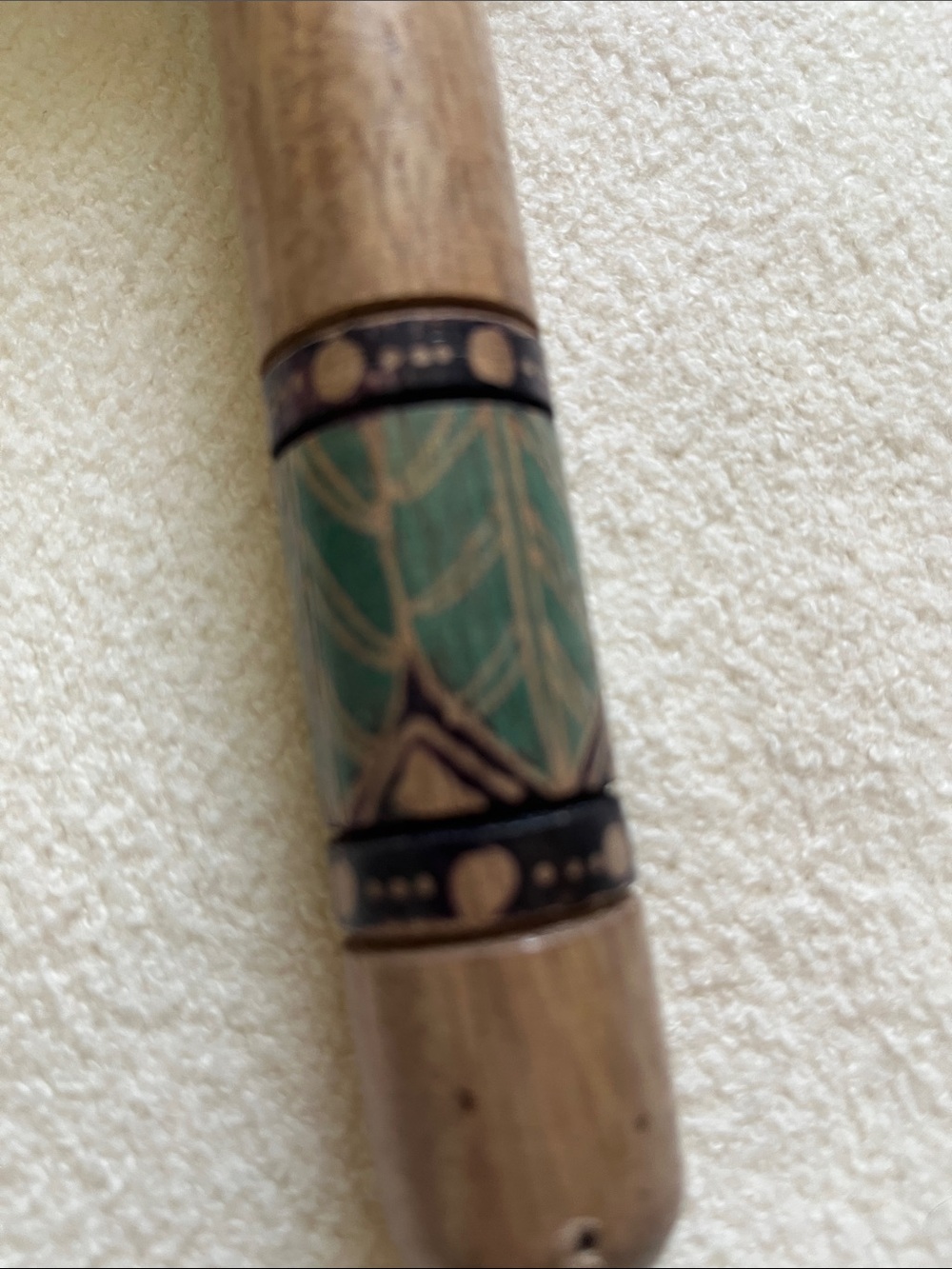 Frame Drum with Lizard Motif, seed pod shaker shaker, rhythm stick - Picture 3 of 9